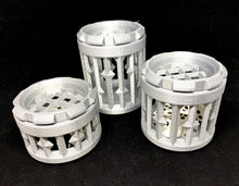 Load image into Gallery viewer, Dice Cages / Prisons / Jails / Cups for Dice Collectors - Round with Screw Cap - 3 Sizes: 2 to 12 Dice - Dungeons and Dragons - 3D Printed