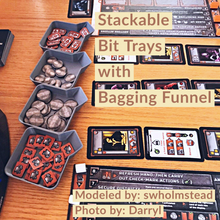 Load image into Gallery viewer, Stackable Board Game Token Trays with Bagging Funnel - Set of Eight (8)
