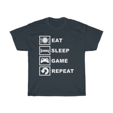 Load image into Gallery viewer, Eat Sleep Play Video Games Repeat Cotton Tee T-Shirt