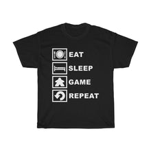 Load image into Gallery viewer, Eat Sleep Play Board Games Repeat Cotton Tee T-Shirt