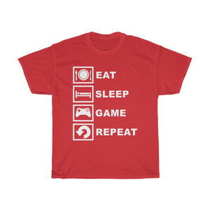 Eat Sleep Play Video Games Repeat Cotton Tee T-Shirt