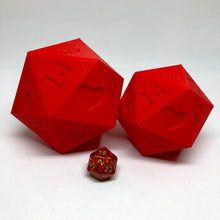 Load image into Gallery viewer, Valentine Edition d20 Heart Dice Case - Gift Box Storage Container - Large Fits 13 d6