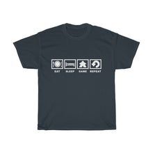 Load image into Gallery viewer, Eat Sleep Play Board Games Repeat Cotton Tee T-Shirt