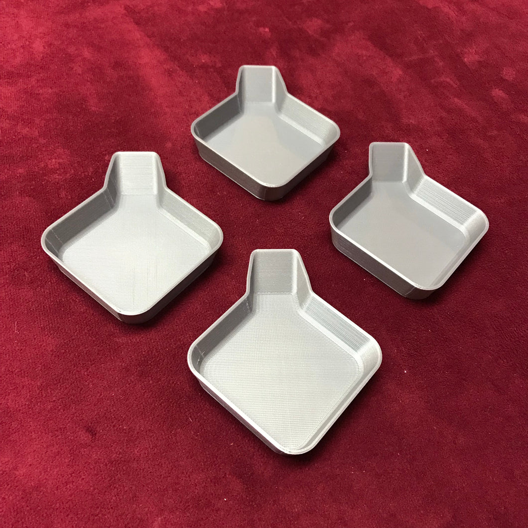 Stackable Board Game Token Trays with Bagging Funnel - Set of Eight (8)