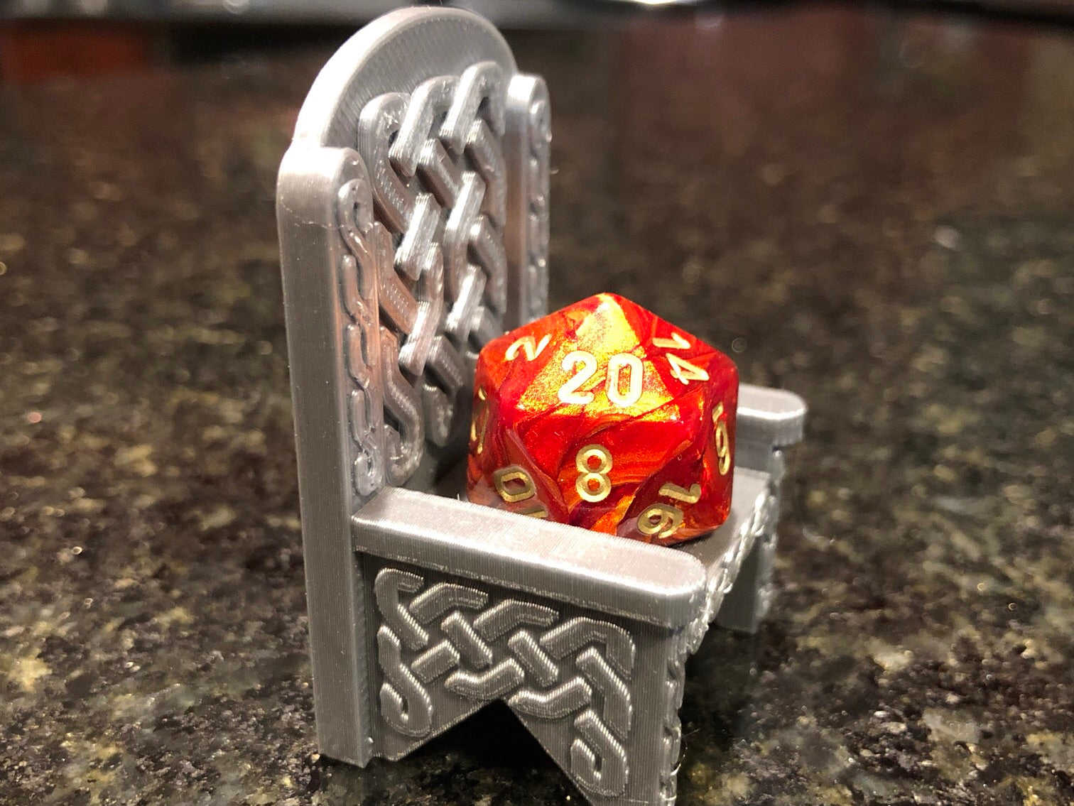  Endless Honor Dice (Silver) D20 Dice with Celtic Knots