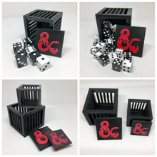 Load image into Gallery viewer, DnD Dice Jail Prison for Misbehaving Dice - 3D Printed - Fits 8-36 Dice - Gift